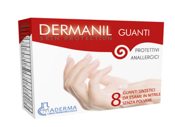 Guanti protettivi Dermanil in nitrile anallergici, 8 pezzi