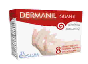 Guanti protettivi Dermanil in nitrile anallergici, 8 pezzi