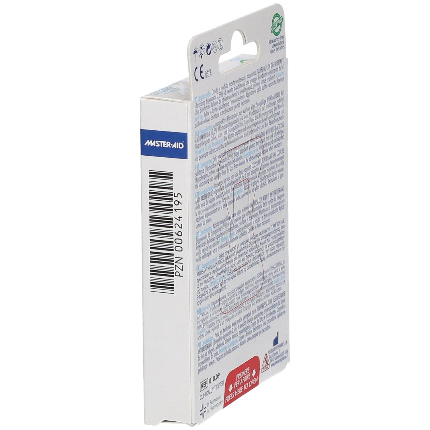 Cerotto ipoallergenico Master-Aid Quadra Med per le dita, 6 pz