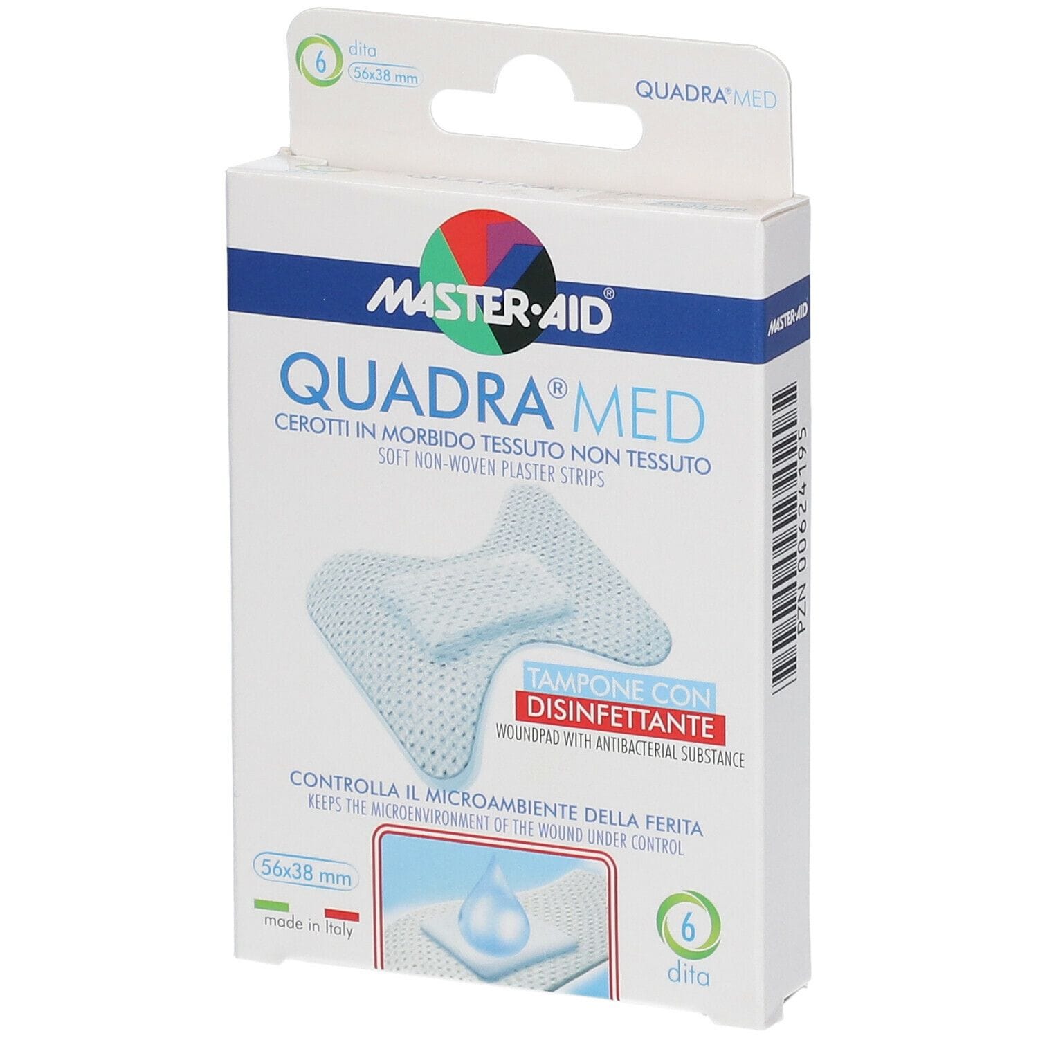 Cerotto ipoallergenico Master-Aid Quadra Med per le dita, 6 pz