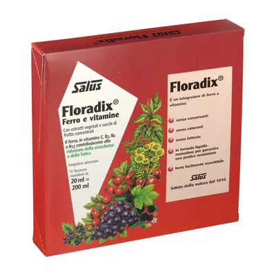 FLORADIX MONODOSE 10 FLACONCINI DA 20 ML FLORADIX MONODOSE 10 FLACONCINI DA 20 ML