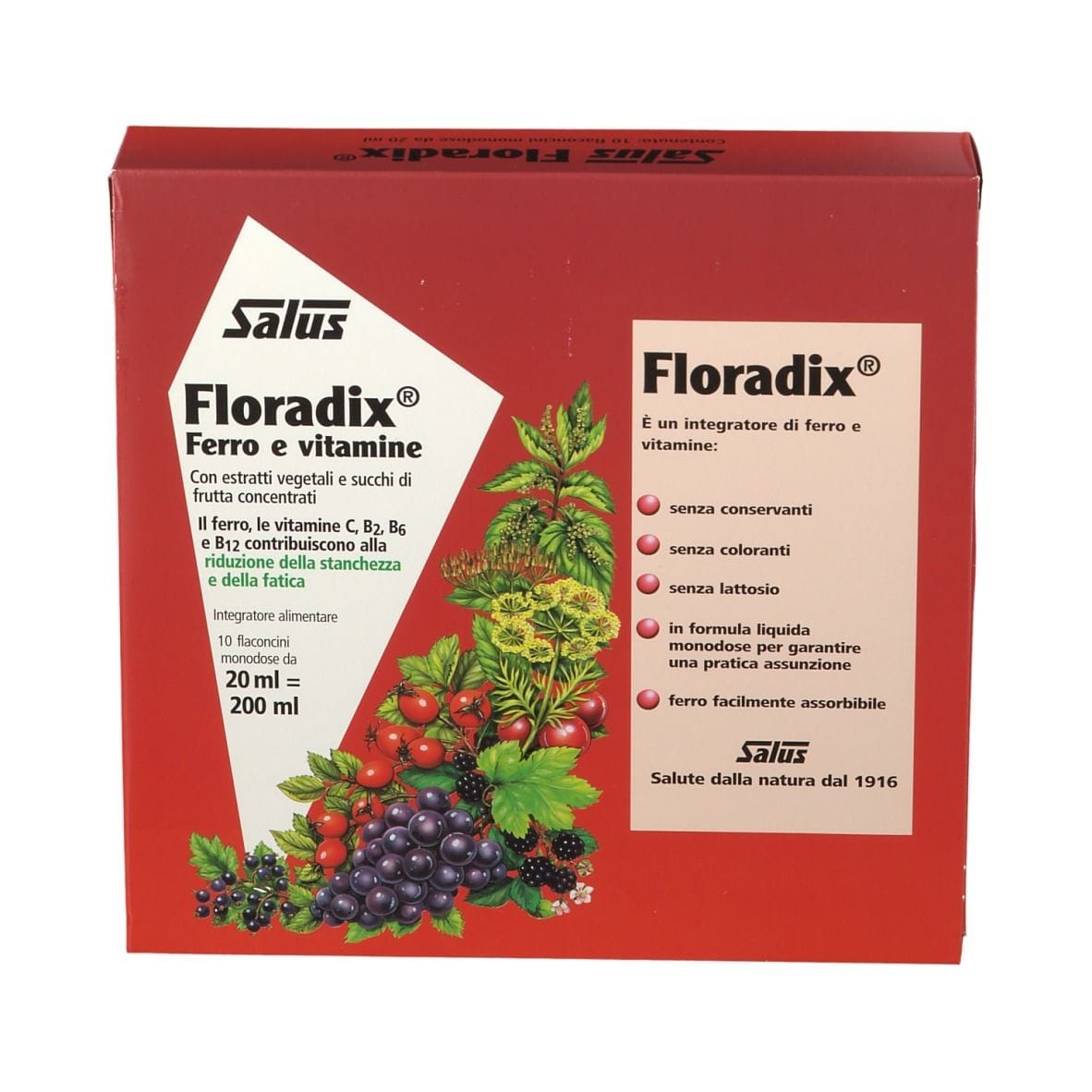 FLORADIX MONODOSE 10 FLACONCINI DA 20 ML