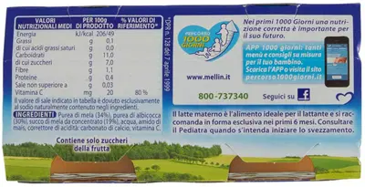 MELLIN OMOGENEIZZATO MELA/ALBICOCCA 100 G 2 PEZZI MELLIN OMOGENEIZZATO MELA/ALBICOCCA 100 G 2 PEZZI