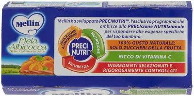 MELLIN OMOGENEIZZATO MELA/ALBICOCCA 100 G 2 PEZZI MELLIN OMOGENEIZZATO MELA/ALBICOCCA 100 G 2 PEZZI