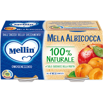 MELLIN OMOGENEIZZATO MELA/ALBICOCCA 100 G 2 PEZZI