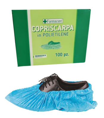 Copriscarpe monouso usa e getta in PE, confezione 100 pezzi