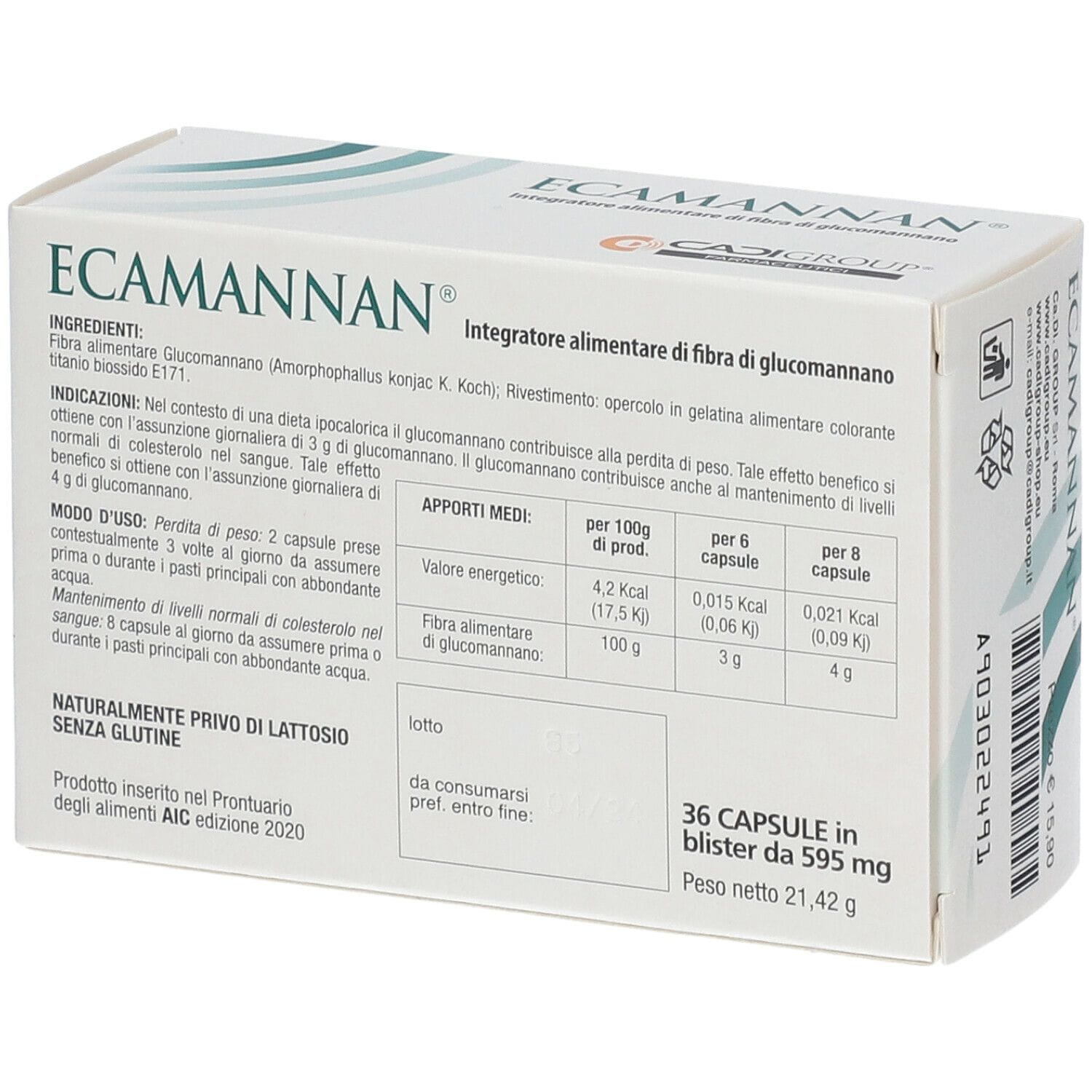 ECAMANNAN 36 CAPSULE 500 MG