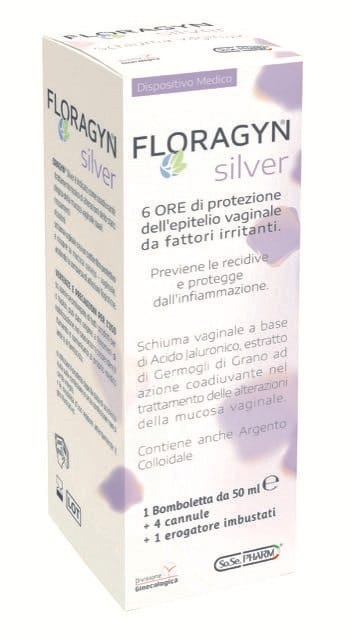 Floragyn Silver schiuma vaginale con argento colloidale 50ml