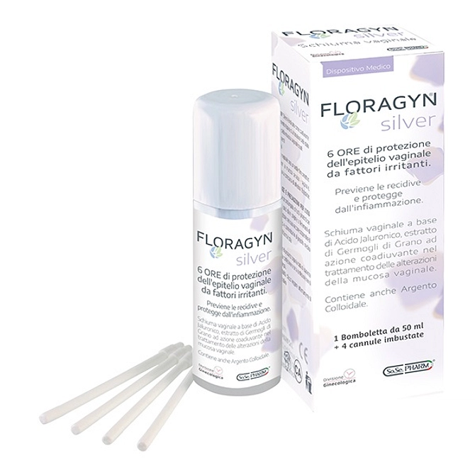 Floragyn Silver Schiuma Vaginale Con Argento Colloidale 50 Ml
