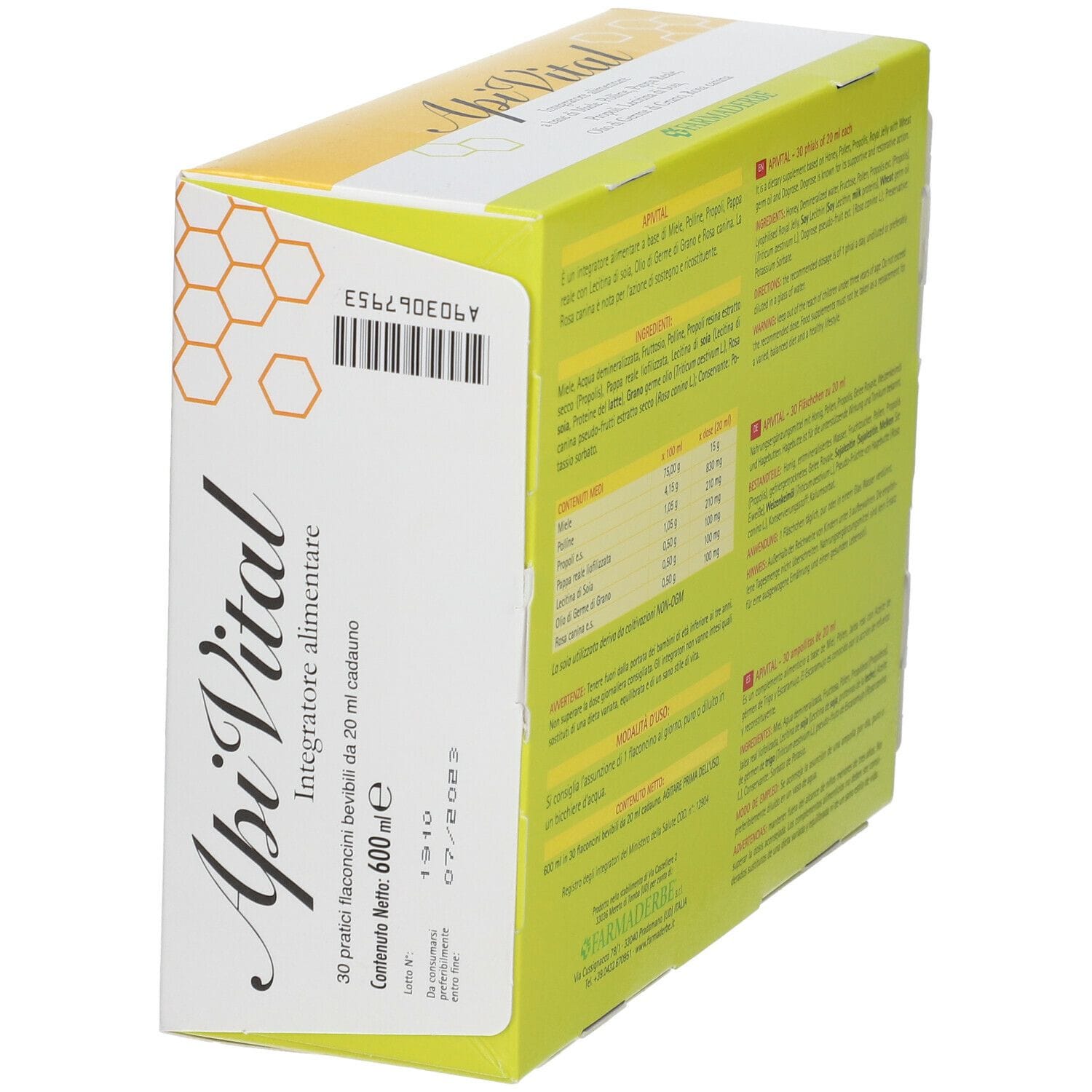 APIVITAL 30 FLACONCINI DA 20 ML
