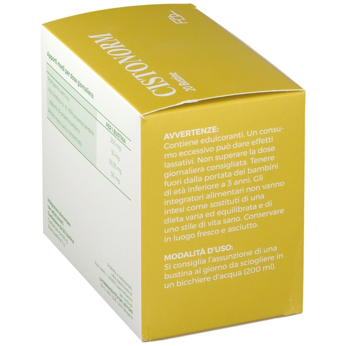 CISTONORM 20 BUSTINE