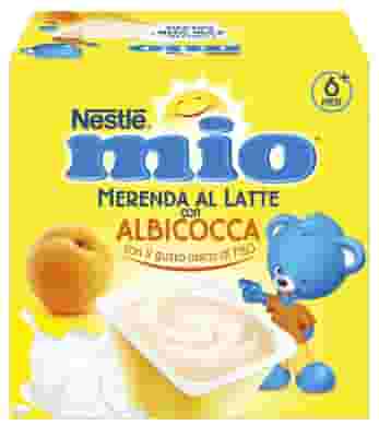 Nestlé Mio Merenda al Latte e Albicocca 4 vasetti da 100g