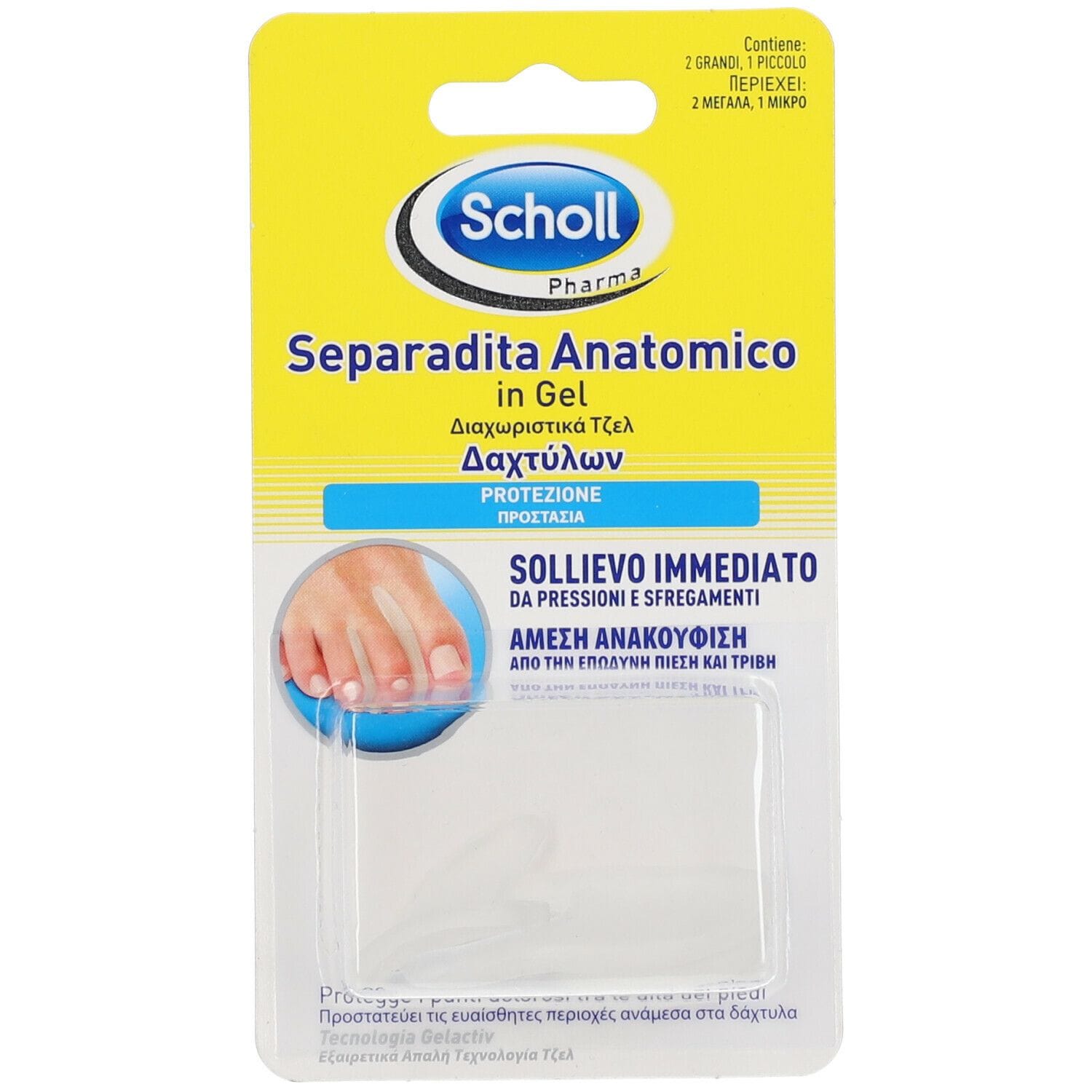 SEPARADITA PROTETTIVO IN GEL SCHOLL EXPERT SUPPORT PER DITA DEI PIEDI 3 PEZZI