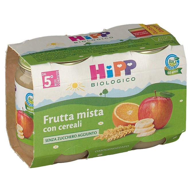 Hipp Bio Hipp Bio Omogeneizzato Frutta Mista Con Cereali 2 X125 G