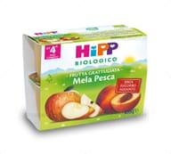 Dessert HiPP BIO Mela e Pesca per bambini, 4 vasetti 100g