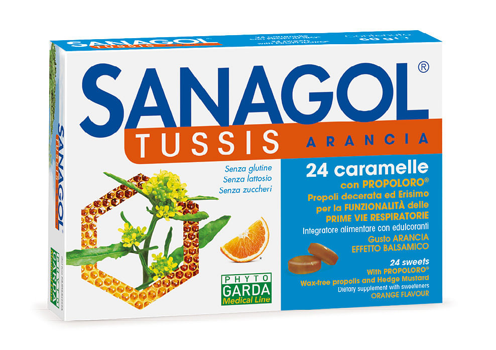 Sanagol Tussis Arancia 24 Caramelle