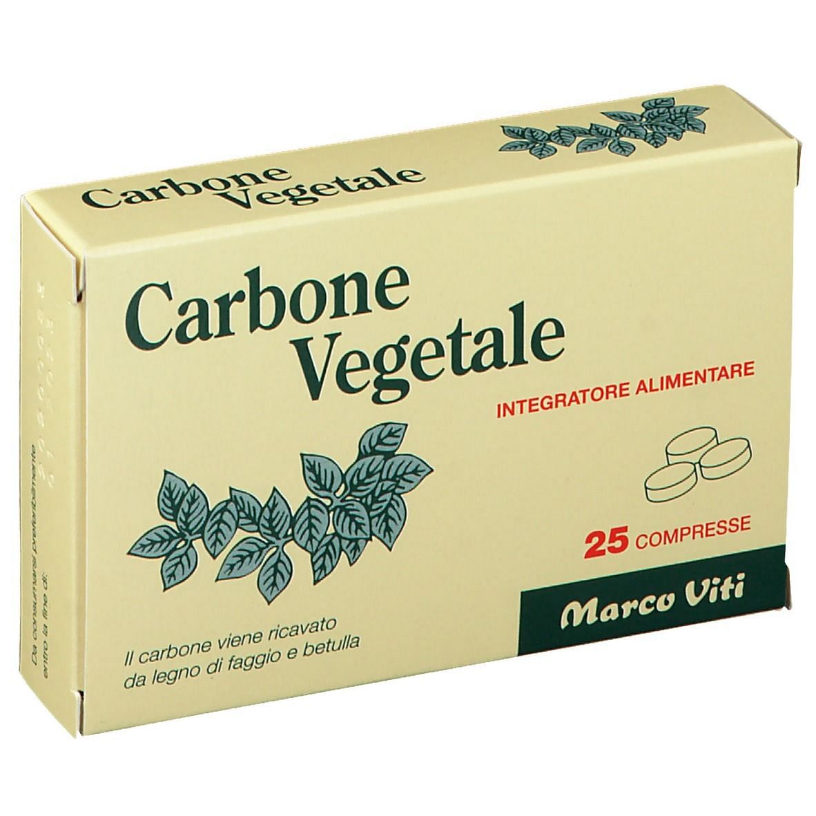 Carbone Vegetale 25 Compresse