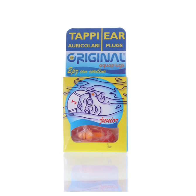 Tappi Auricolari Ear Original Aquaplugs Junior 2 Pezzi + Clip Naso Omaggio