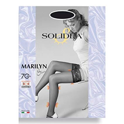 Calza autoreggente Solidea Marilyn 70 Sheer glacé, 12/15 mmHg