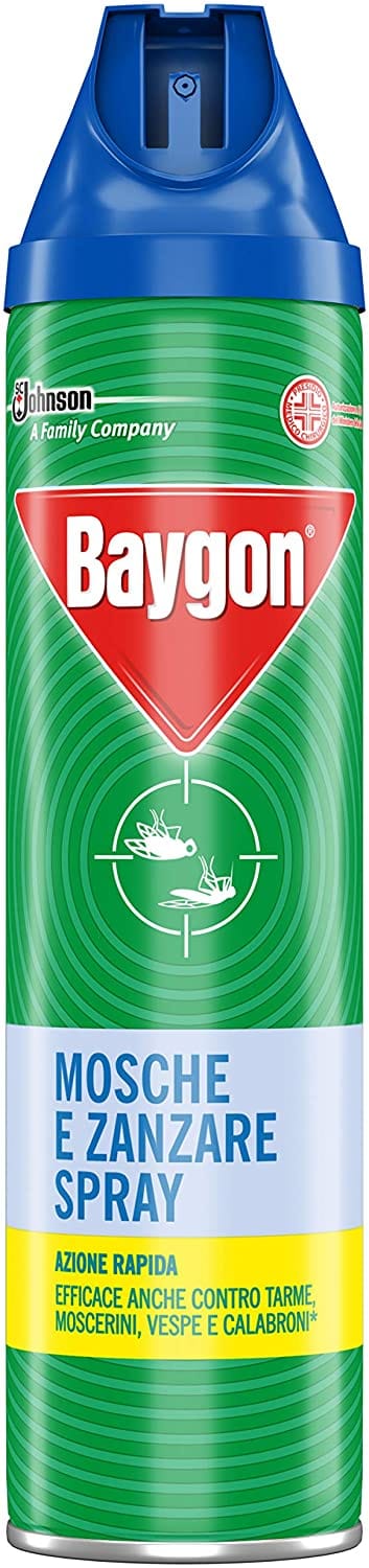 Insetticida Baygon PLUS mosche e zanzare spray 400ml