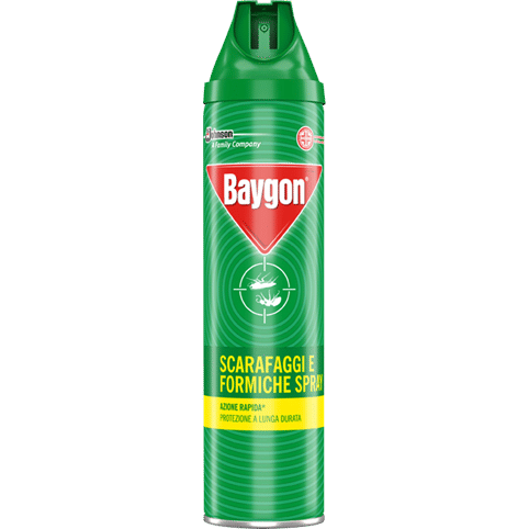 Insetticida Baygon Scarafaggi E Formiche Plus Spray 400 Ml