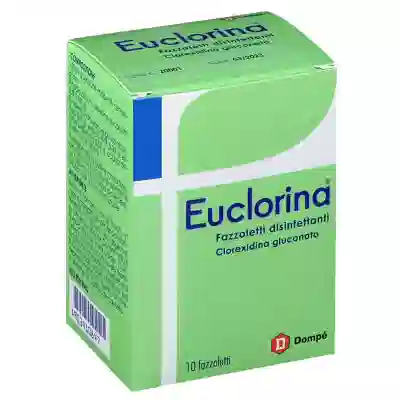 Salviette Disinfettanti Euclorina per Medicazione, 10 Pezzi