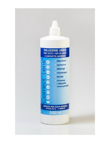 Soluzione Oculare Per La Conservazione E Pulizia Delle Lentia Contatto Correct Lens Solution 500 Ml