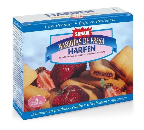 Snack dietetico Harifen alla fragola ipopreteico, 125g