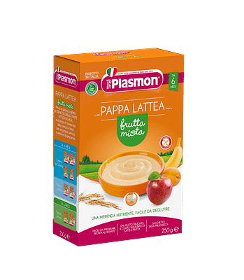 PLASMON PAPPA LATTEA FRUTTA MISTA 250 G 1 PEZZO