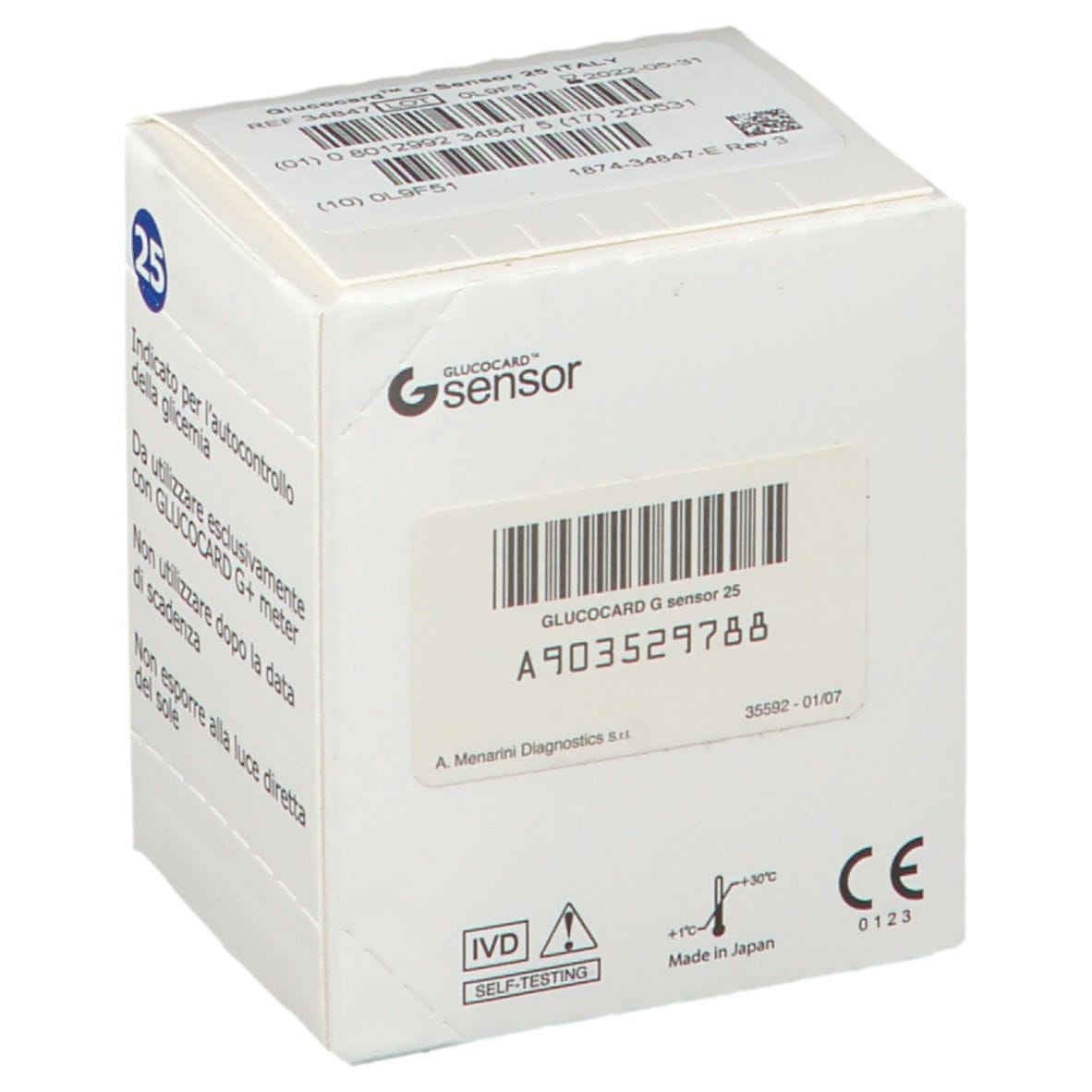 STRISCE MISURAZIONE GLICEMIA GLUCOCARD G SENSOR 25 PEZZI