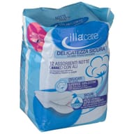 Assorbente notte Illa Care in cotone con aloe, 12 pezzi