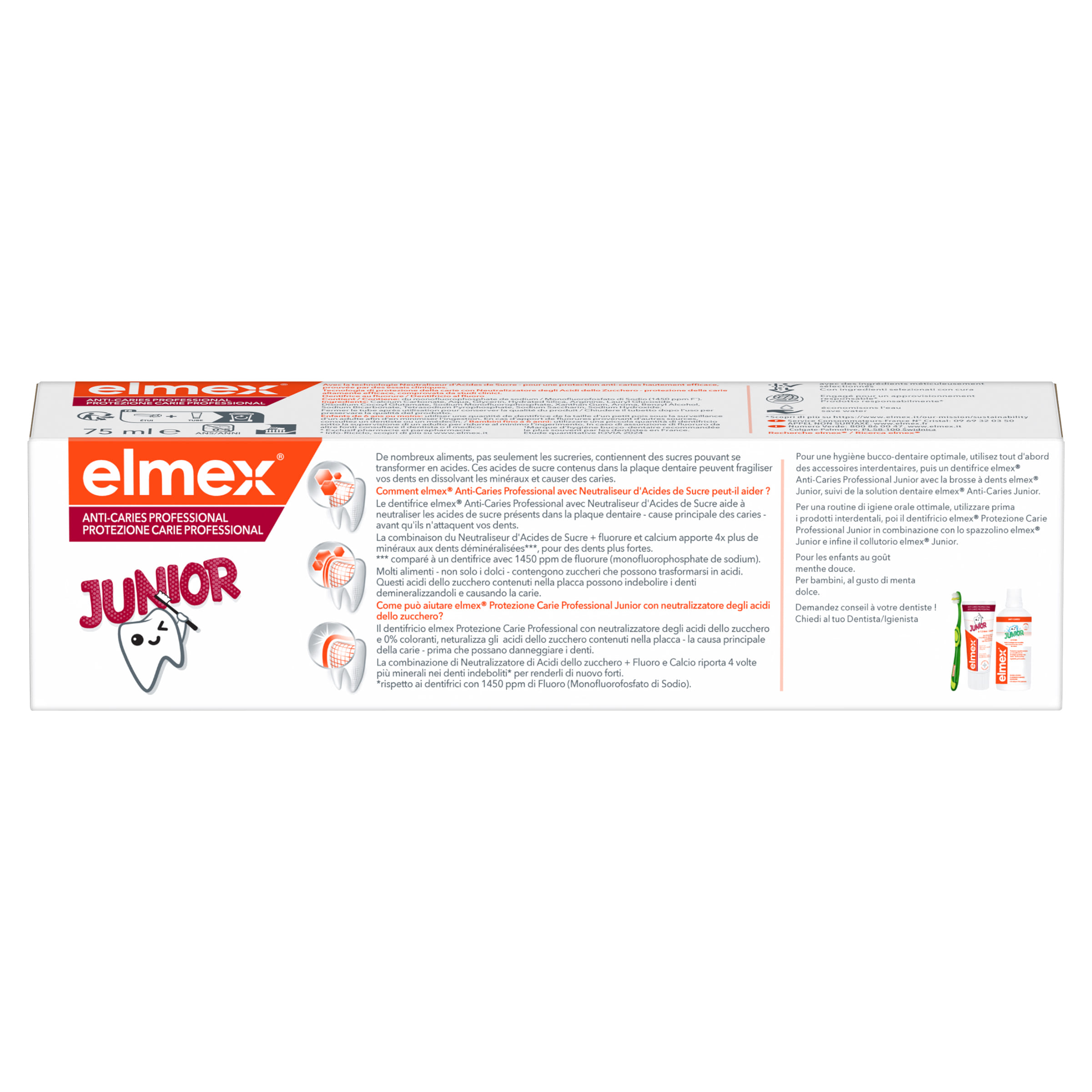 ELMEX JUNIOR PROFESSIONAL DENTIFRICIO 75 ML