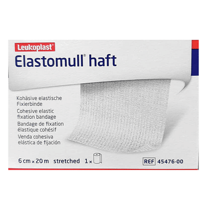 BENDA ELASTICA AUTOADERENTE PER FISSAGGIO DELLE MEDICAZIONI ELAST HAFT MATERIALE COTONE POLIAMMIDE VISCOSA CONTIENTE LATTICE NATURALE MUTUABILI 6X2000CM