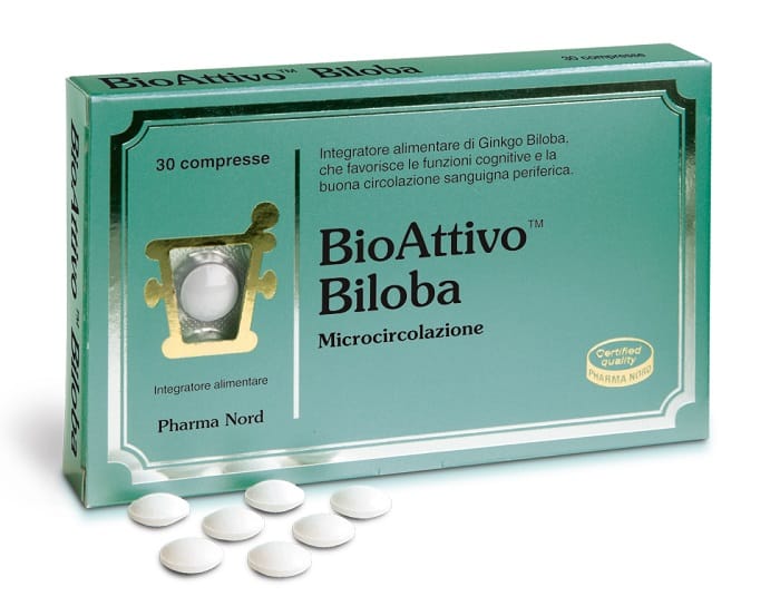 Integratore BioAttivo Biloba per mente e circolazione, 30 cpr