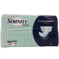 PANNOLONE PER INCONTINENZA A MUTANDINA SERENITY CLASSIC FORMATO SUPER TAGLIA LARGE 30 PEZZI