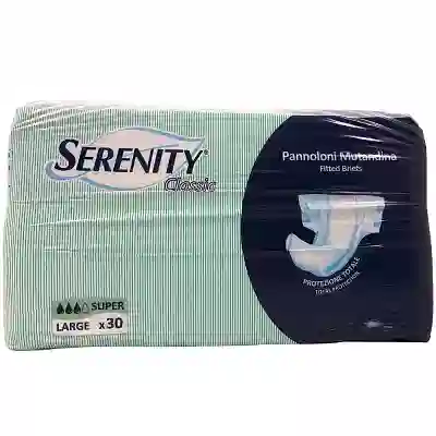 PANNOLONE PER INCONTINENZA A MUTANDINA SERENITY CLASSIC FORMATO SUPER TAGLIA LARGE 30 PEZZI