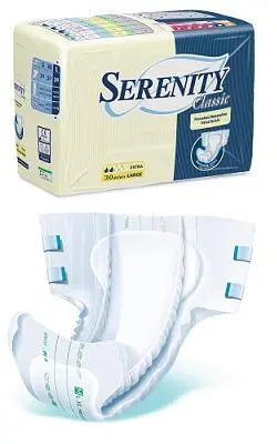 PANNOLONE PER INCONTINENZA SERENITY CLASSIC EXTRA TAGLIA SMALL 30 PEZZI PANNOLONE PER INCONTINENZA SERENITY CLASSIC EXTRA TAGLIA SMALL 30 PEZZI