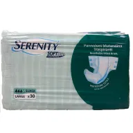 PANNOLONE PER INCONTINENZA SERENITY SOFTDRY FORMATO SUPER T AGLIA LARGE 30 PEZZI