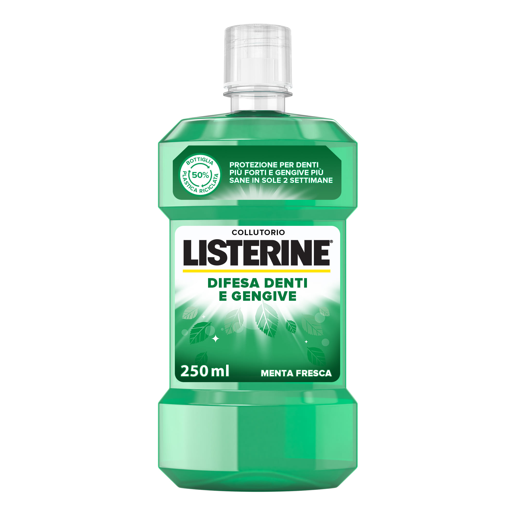 Listerine Collutorio Difesa Denti E Gengive, Al Gusto Di Menta Fresca,250 Ml-image