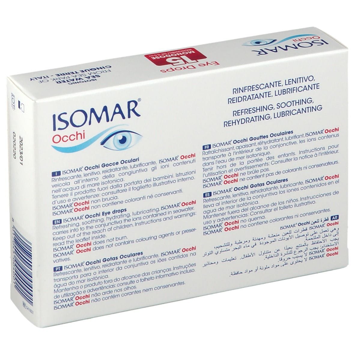 ISOMAR OCCHI GOCCE OCULARI ALL'ACIDO IALURONICO 0,20% 15 FLACONCINI