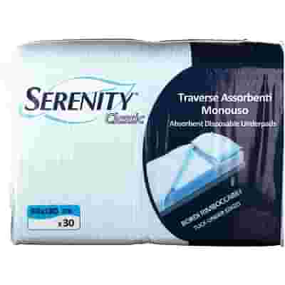 TRAVERSA SALVAMATERASSO PER INCONTINENZA SERENITY CLASSIC RIMBOCCABILE MISURA 80X180CM 30 PEZZI