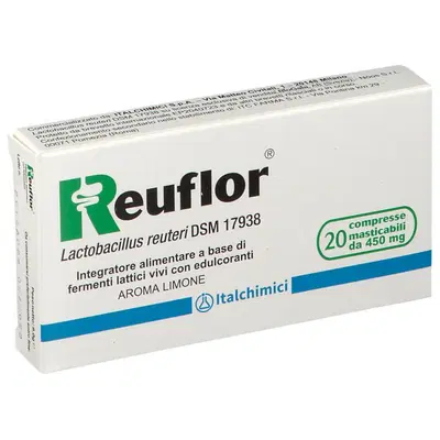 REUFLOR 20 COMPRESSE MASTICABILI AROMA LIMONE REUFLOR 20 COMPRESSE MASTICABILI AROMA LIMONE