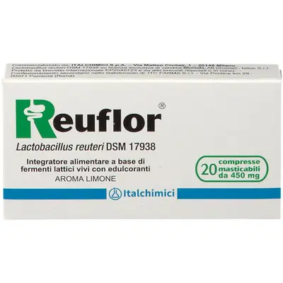 REUFLOR 20 COMPRESSE MASTICABILI AROMA LIMONE REUFLOR 20 COMPRESSE MASTICABILI AROMA LIMONE