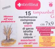 STERILINA TAMPONE DI GARZA COMPRESSA IDROFILA DI COTONE 7 X 9 CM 15 PEZZI