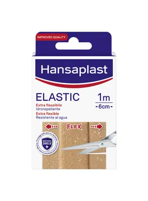CEROTTO IN STRISCIA HANSAPLAST ELASTIC EXTRA FLESSIBILE 6 CM LUNGHEZZA 1 M 10 PEZZI CEROTTO IN STRISCIA HANSAPLAST ELASTIC EXTRA FLESSIBILE 6 CM LUNGHEZZA 1 M 10 PEZZI
