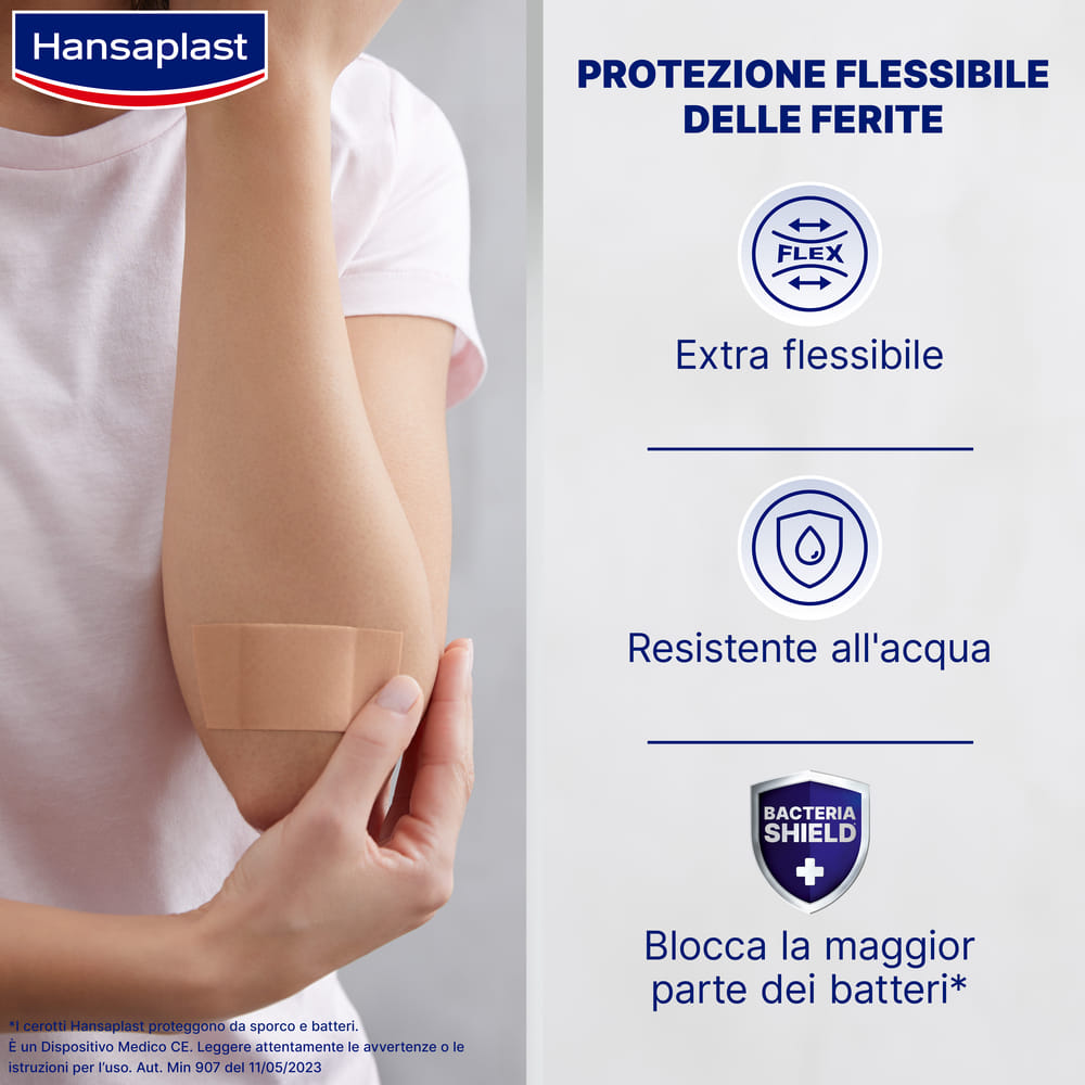 Cerotti Hansaplast Elastic flessibili senza lattice, 10 pezzi