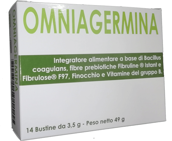 Integratore Omniagermina con probiotici e prebiotici, 12 bustine