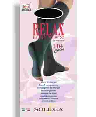 RELAX UNISEX 140 GAMBALETTO COTTON PUNTA APERTA NERO 1 S