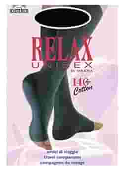 RELAX UNISEX 140 GAMBALETTO COTTON PUNTA APERTA NERO 2 M