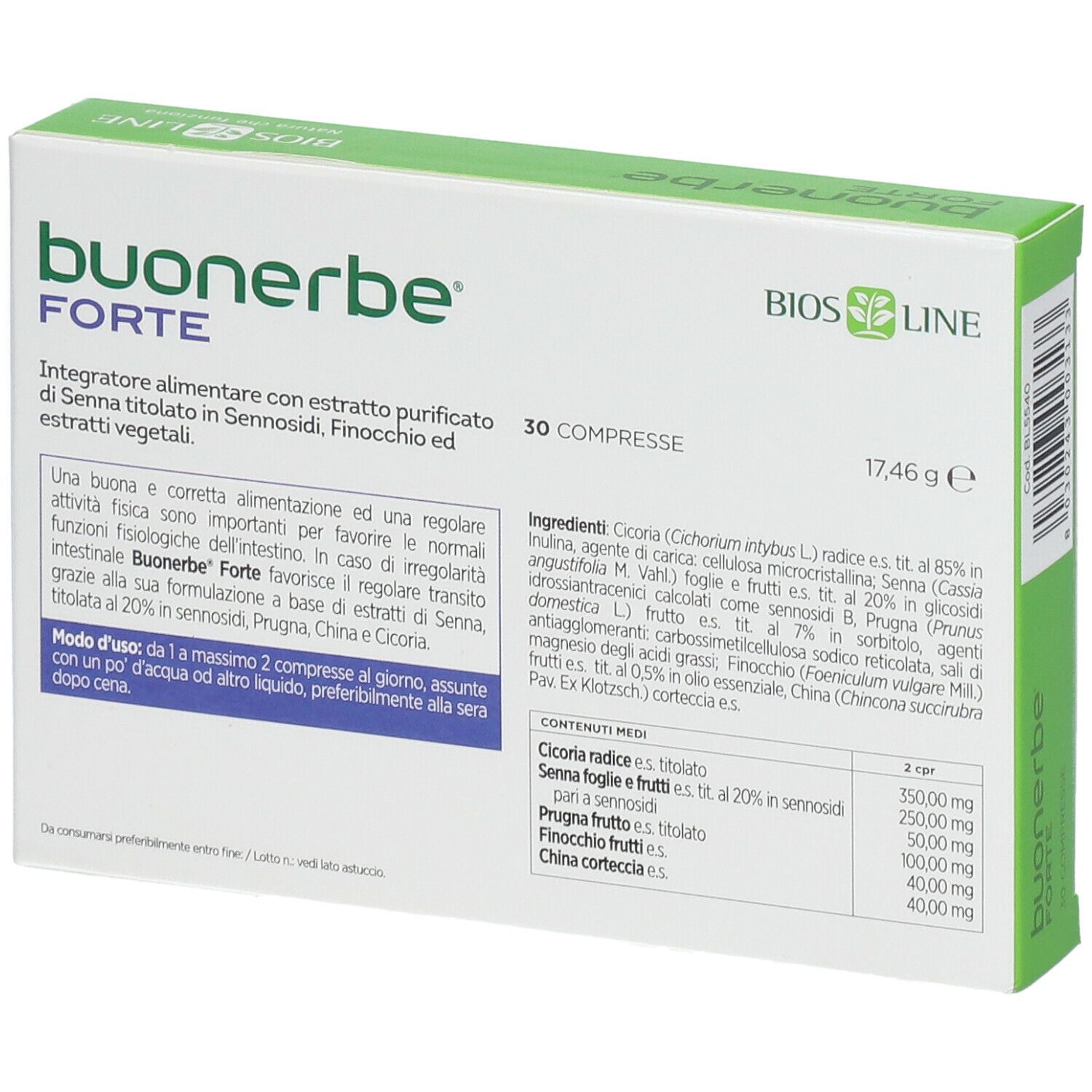 BUONERBE FORTE 30 COMPRESSE BIOSLINE